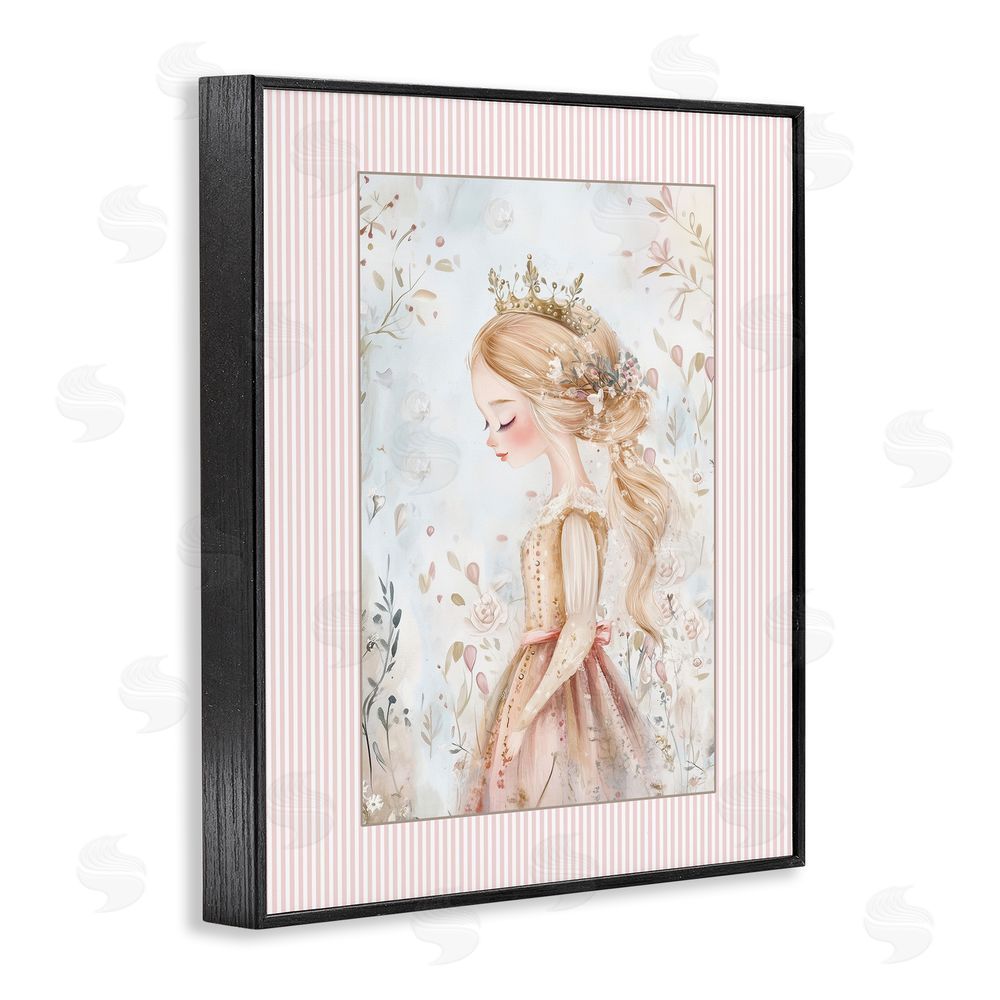 Christine Simpson Art Enchanted Dreams Princess Black Framed Giclee Wall Art Print