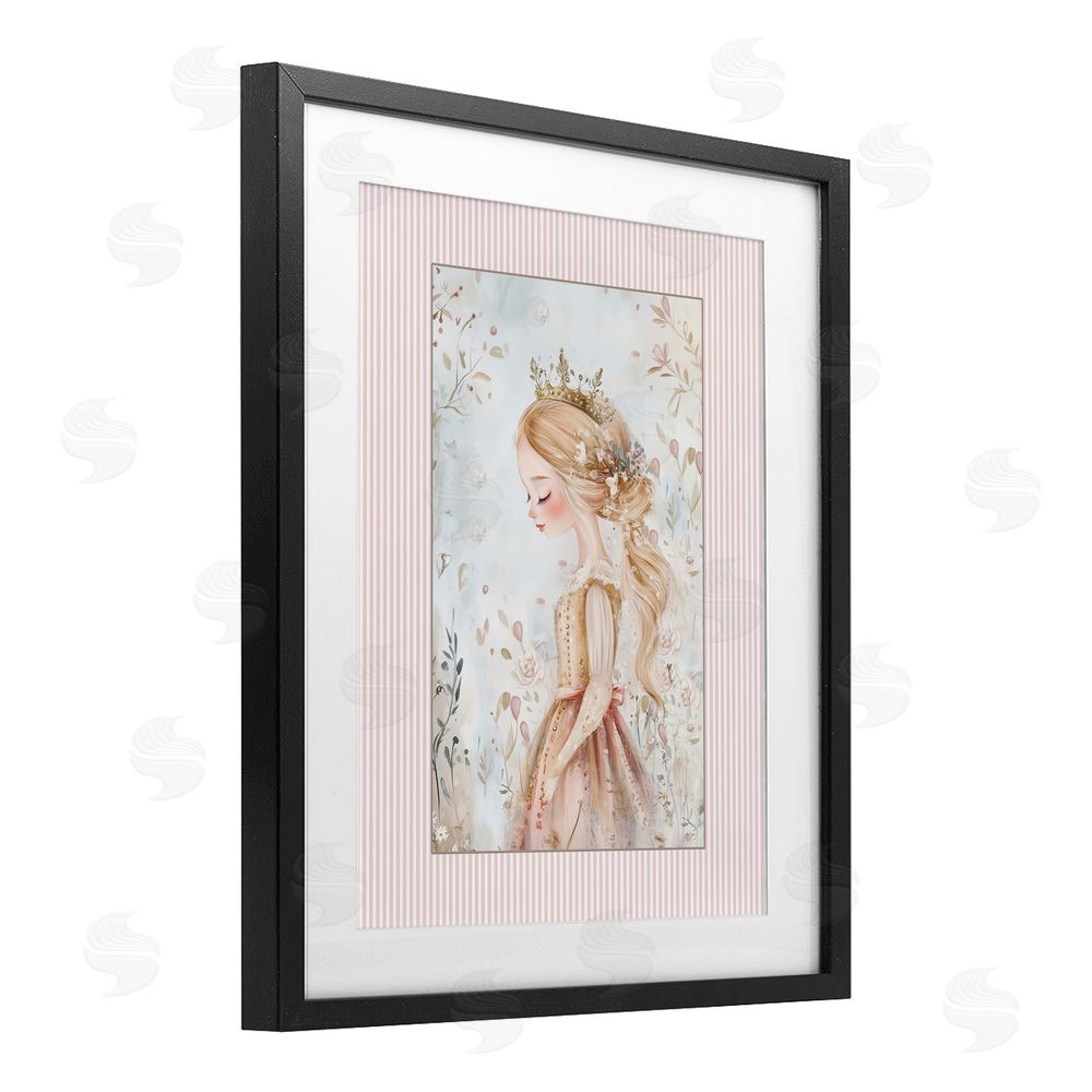 Christine Simpson Art Enchanted Dreams Princess Black Framed Print Under Glass Wall Art