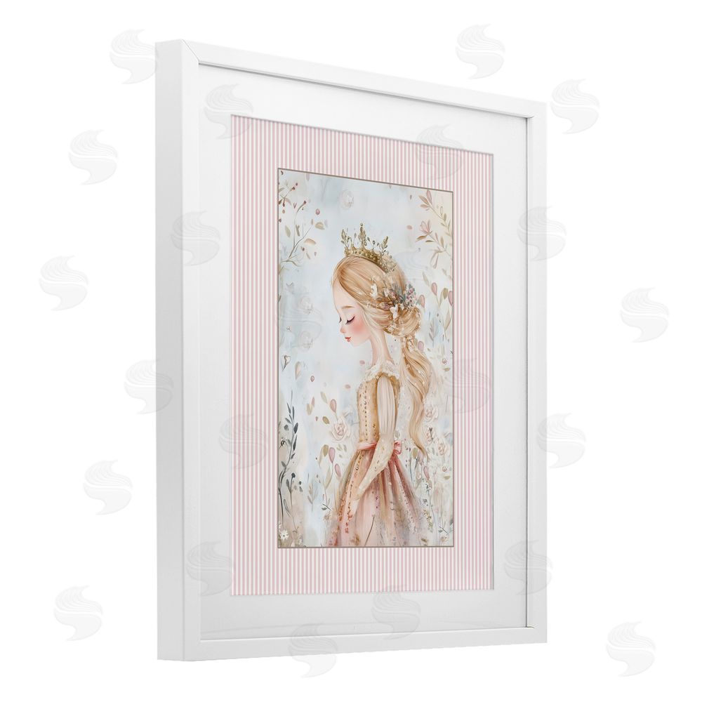 Christine Simpson Art Enchanted Dreams Princess White Framed Print Under Glass Wall Art