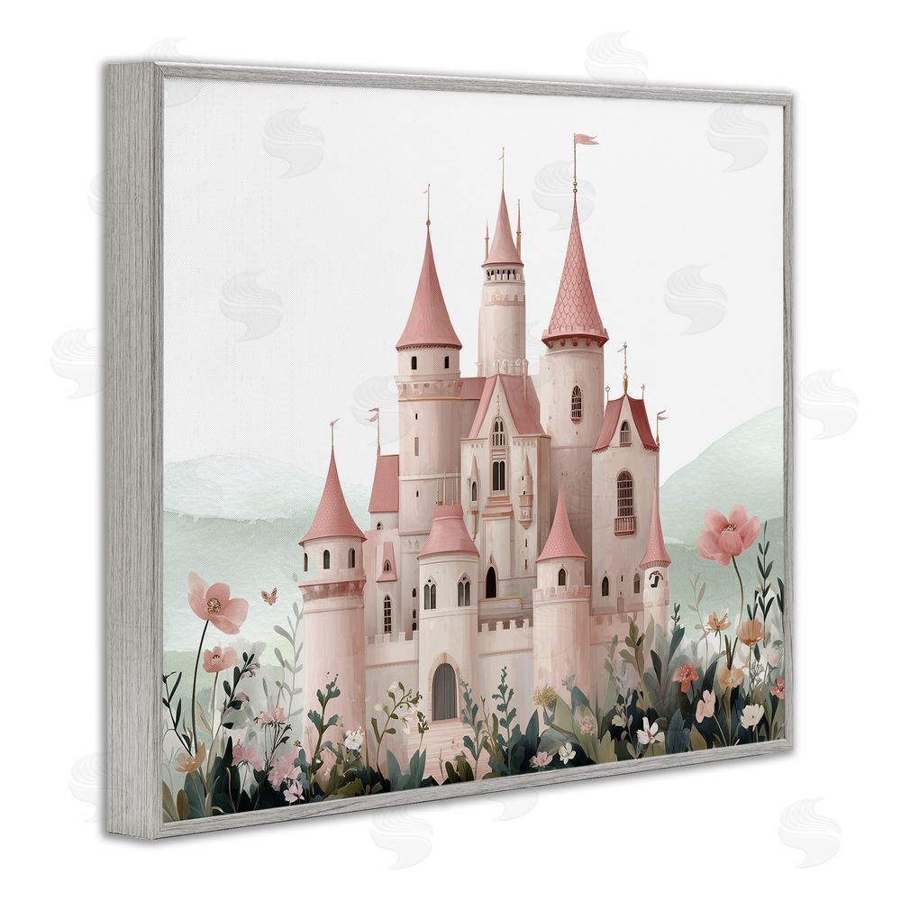 Christine Simpson Art A Castle For Princess Gray Framed Giclee Wall Art Print