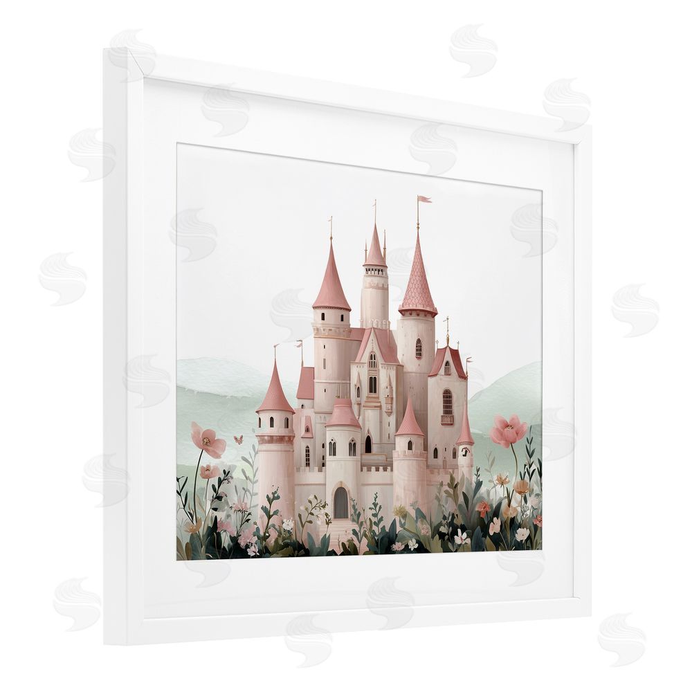 Christine Simpson Art A Castle For Princess White Framed Print Under Glass Wall Art