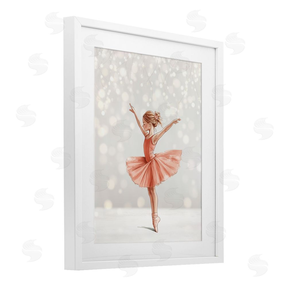 Christine Simpson Art Dancer In The Light White Framed Print Under Glass Wall Art
