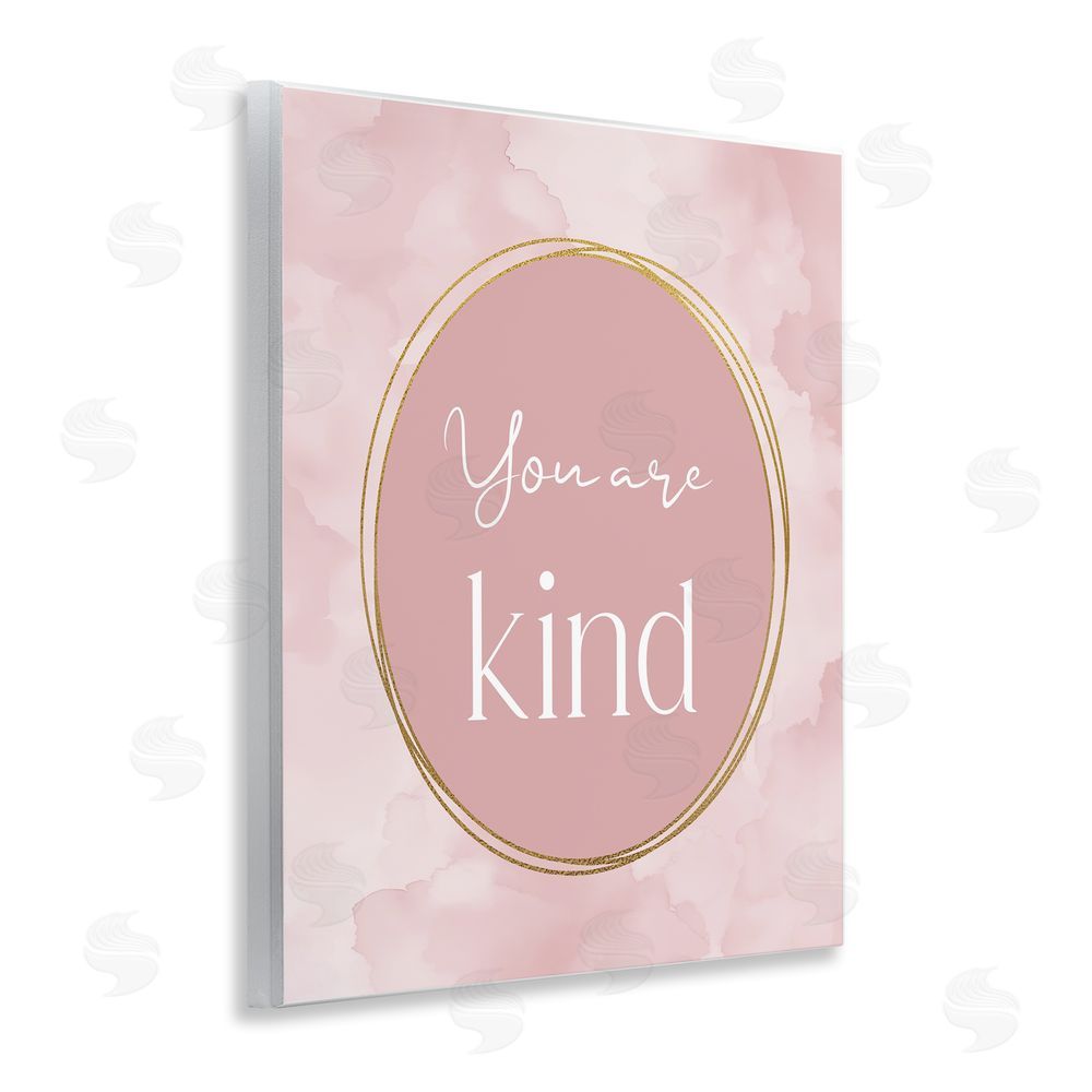 Christine Simpson Art Pink Golden Affirmation Wooden Wall Plaque Art Print