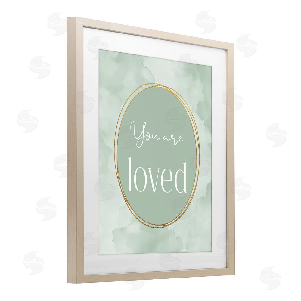 Christine Simpson Art Green Golden Affirmation Brown Framed Print Under Glass Wall Art