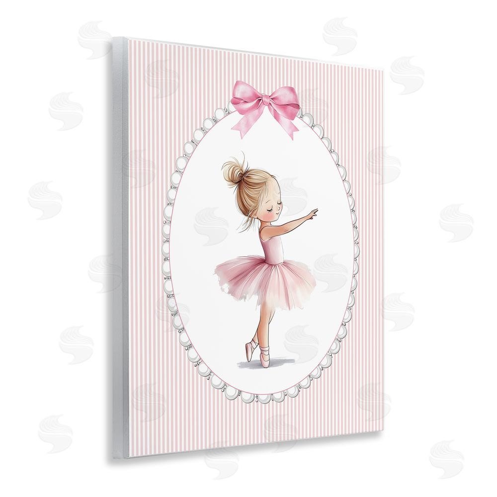 Christine Simpson Art Blush Pink Ballerina Wooden Wall Plaque Art Print