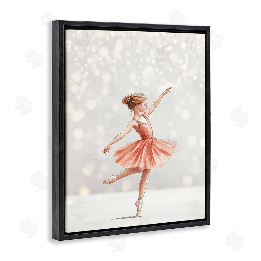 Christine Simpson Art Dancing In The Light Black Floating Frame Canvas Wall Art Print