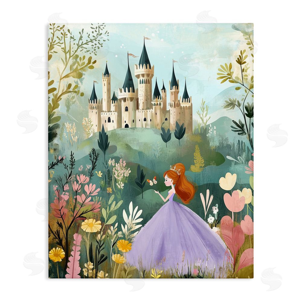 Christine Simpson Art Princess Day Out Stretched Canvas Wall Art Print