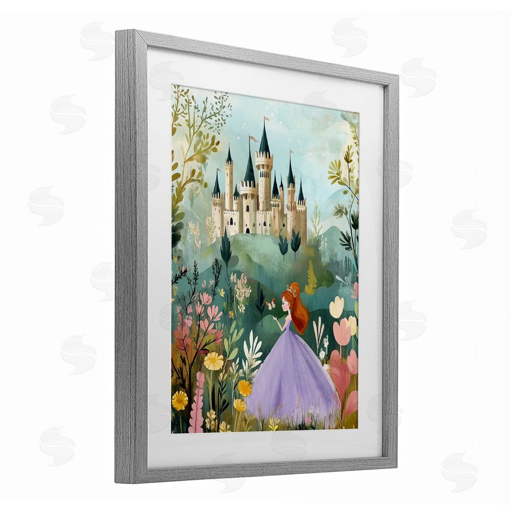 Christine Simpson Art Princess Day Out Gray Framed Print Under Glass Wall Art