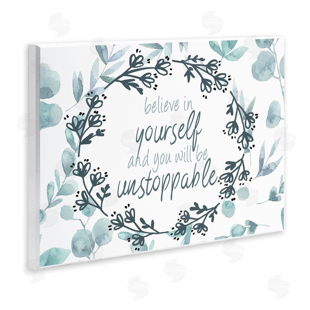 Kim Allen You Will Be Unstoppable Wall Plaque Art Print with White Foil Wrap