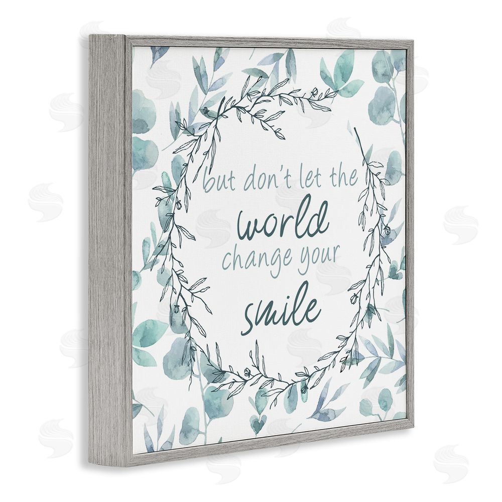 Kim Allen Don't Let The World Change Gray Framed Giclee Wall Art Print
