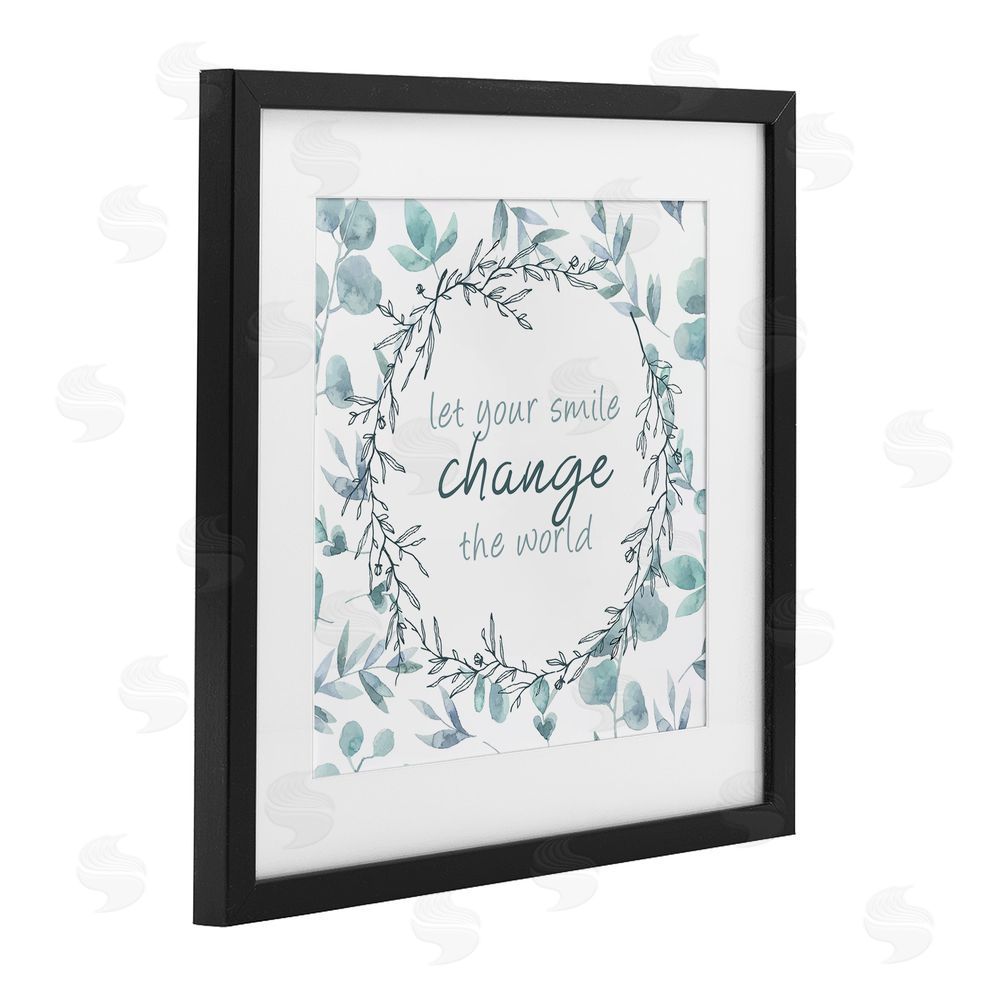 Kim Allen Smile Change The World Black Framed Print Under Glass Wall Art