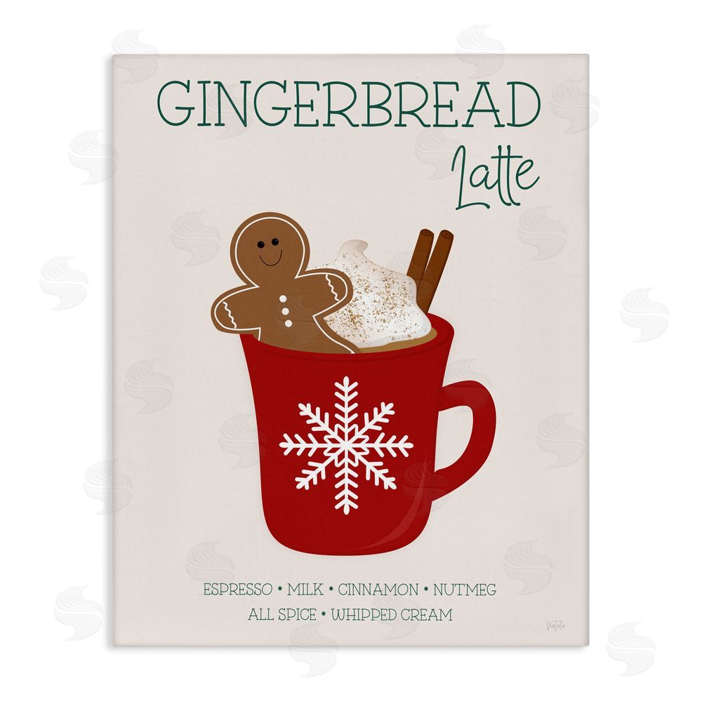 Natalie Carpentieri Gingerbread Latte Seasonal Drink Canvas Wall Art Print