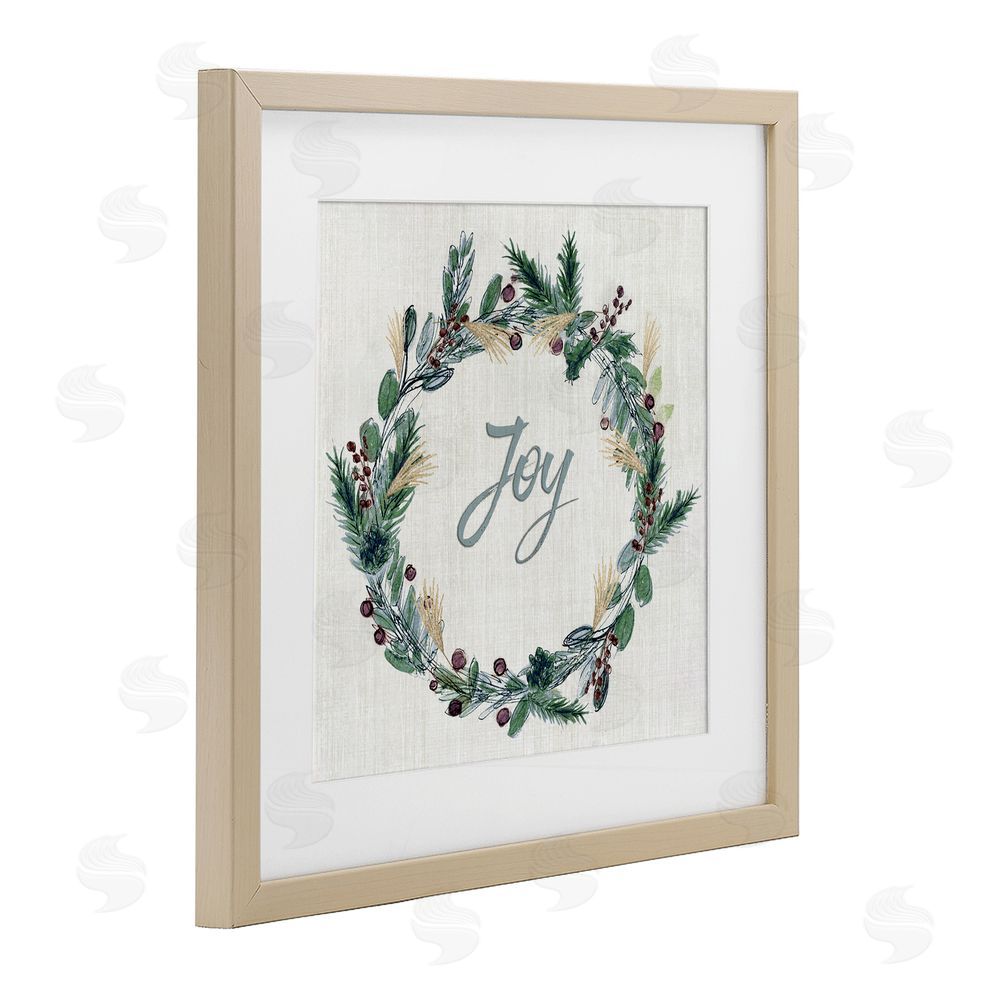 Susan Jill Joy Seasonal Greenery Wreath Birch Framed Print Under Glass Art