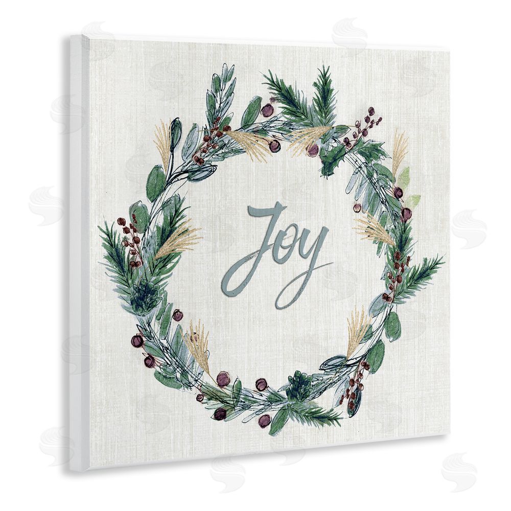 Susan Jill Joy Seasonal Greenery Wreath Wall Plaque Art Print