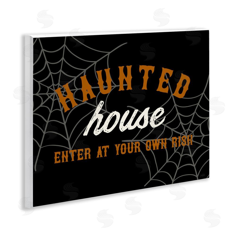Natalie Carpentieri Enter At Own Risk Haunted House Wall Plaque Art Print