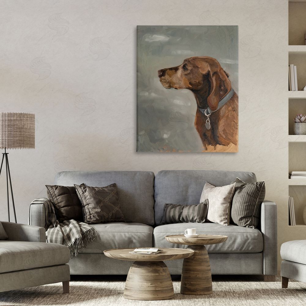 Marian Parsons Brown Hound with Collar