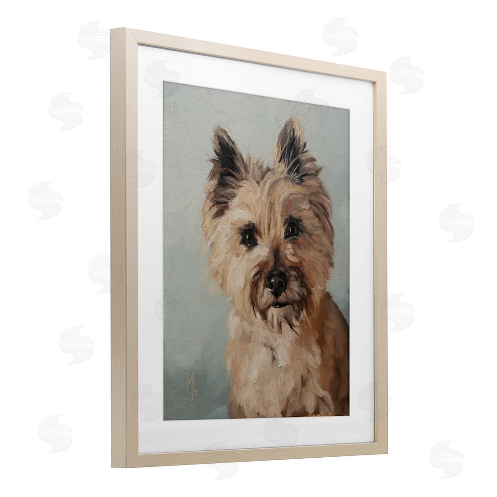 Marian Parsons Cairn Terrier Portrait Brown Framed Print Under Glass Wall Art