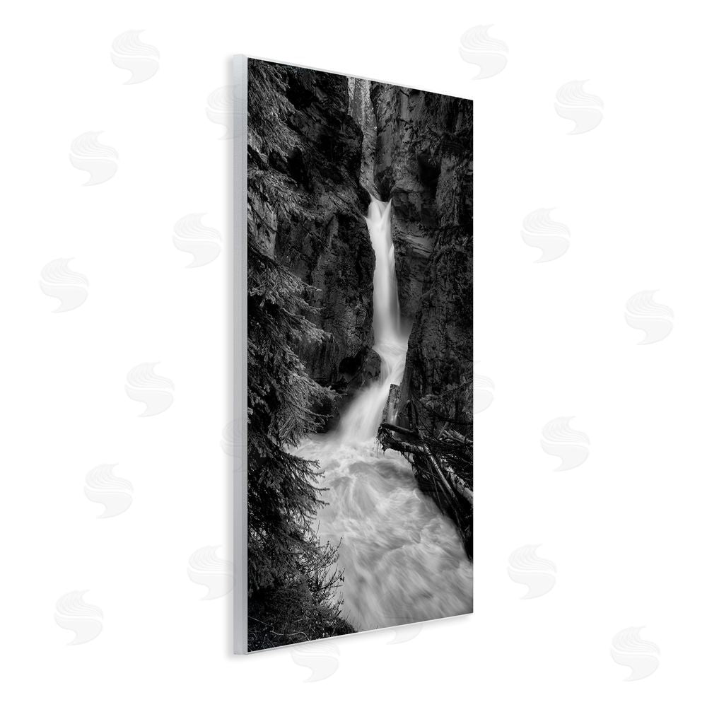 Jon Evan Banff National Park Waterfall Wooden Wall Plaque Art Print
