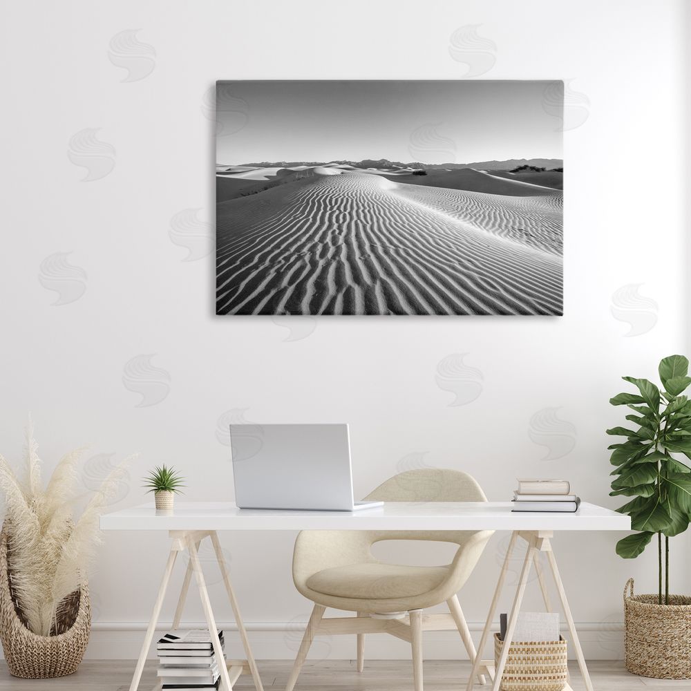 Jon Evan Sand Waves In The Distance Stretched Canvas Wall Art in Room