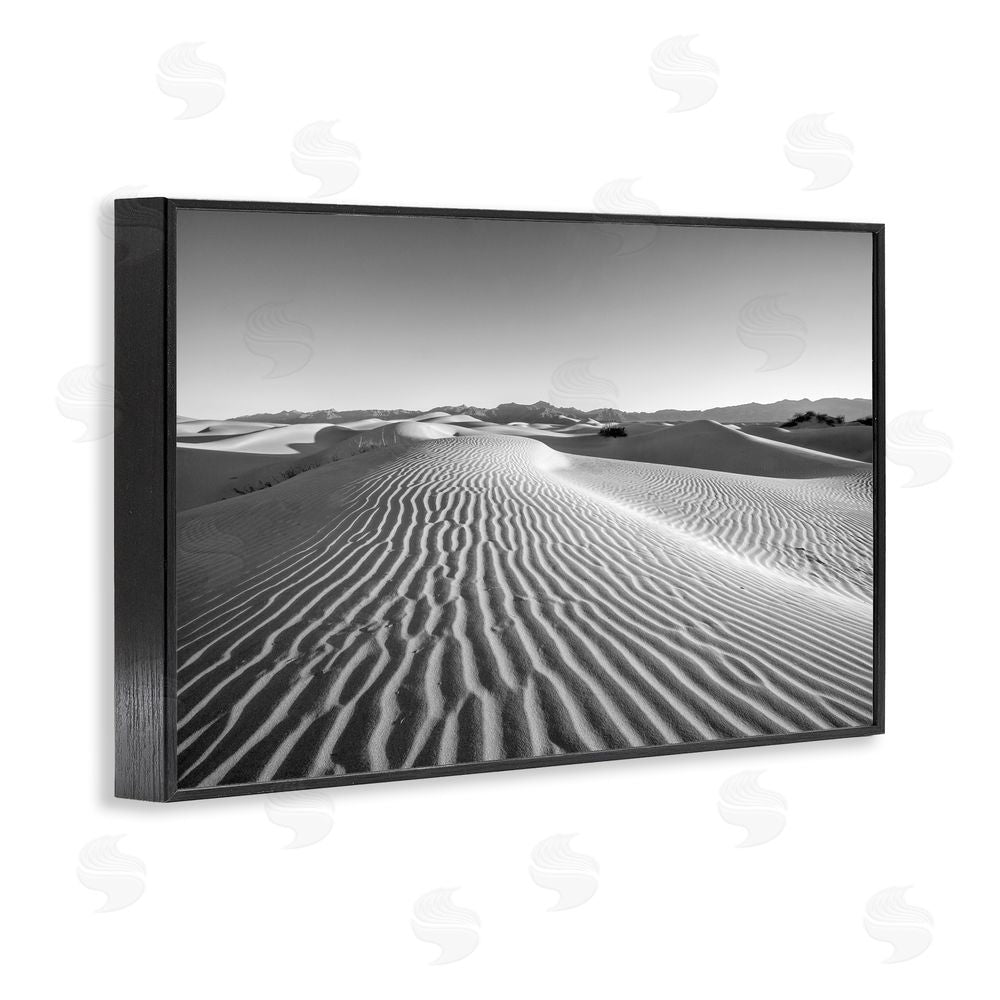 Jon Evan Sand Waves In The Distance Black Framed Giclee Wall Art Print