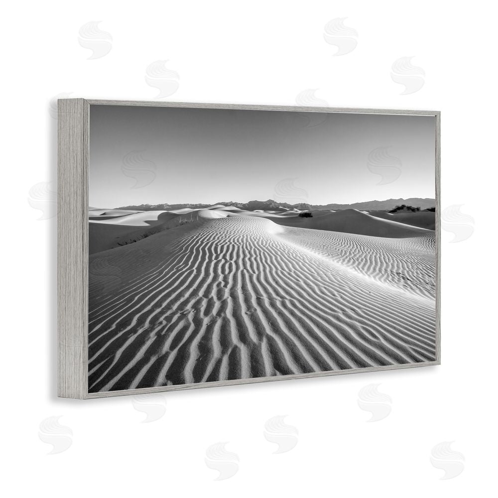 Jon Evan Sand Waves In The Distance Gray Framed Giclee Wall Art Print