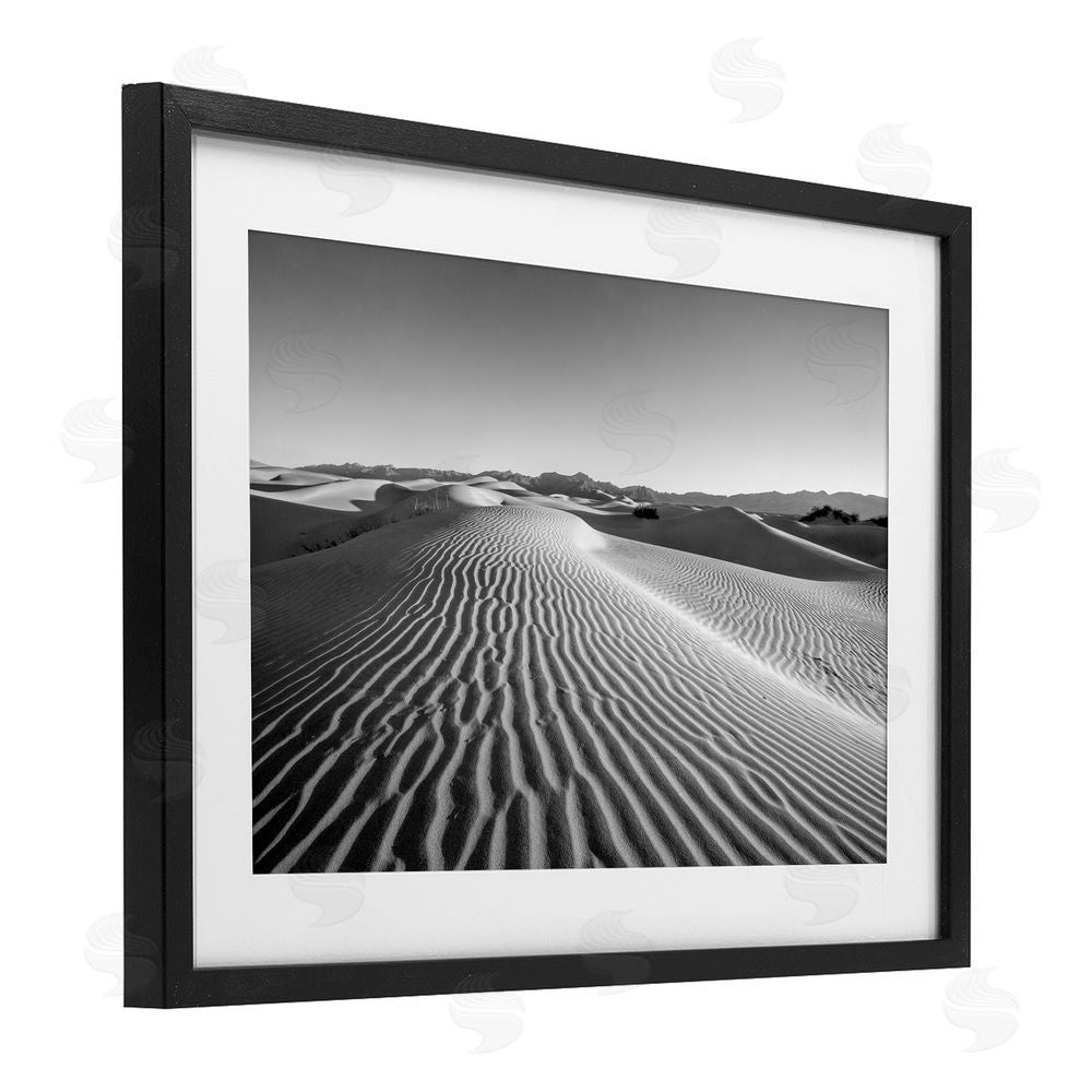 Jon Evan Sand Waves In The Distance Black Framed Print Under Glass Wall Art
