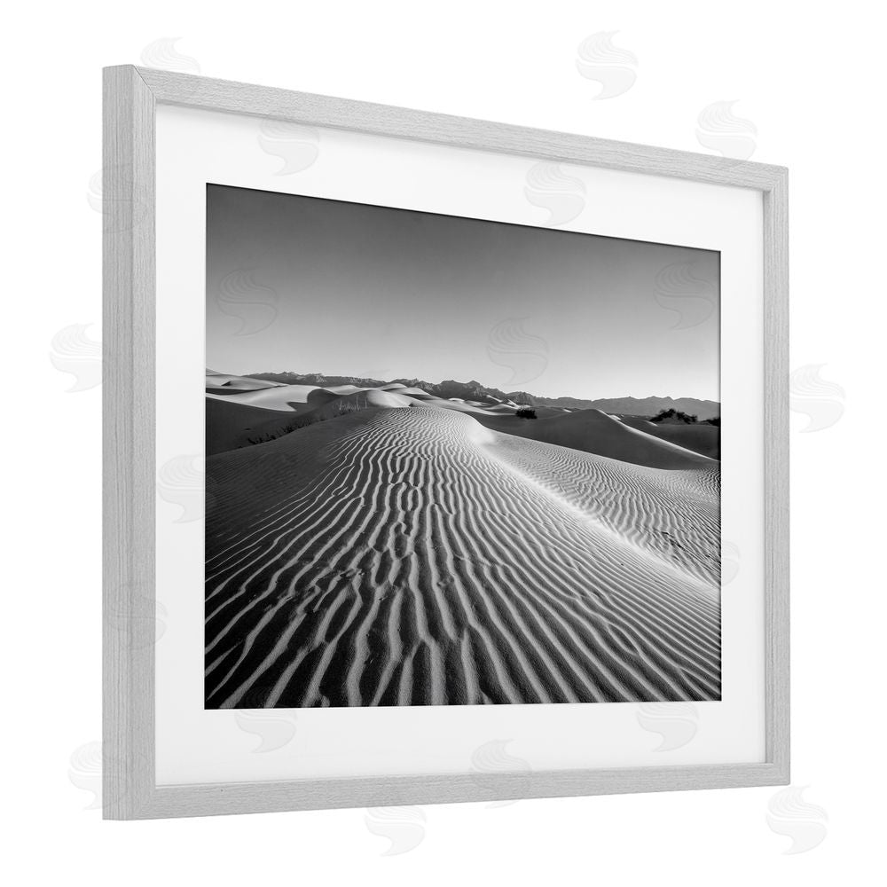 Jon Evan Sand Waves In The Distance Gray Framed Print Under Glass Wall Art