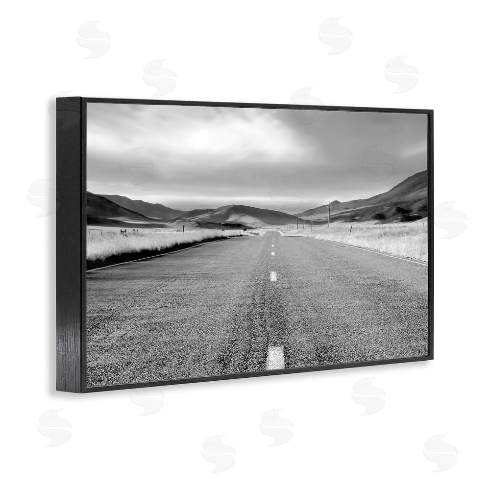 Steve Toole Open Road Through Rolling Hills Black Framed Giclee Wall Art Print