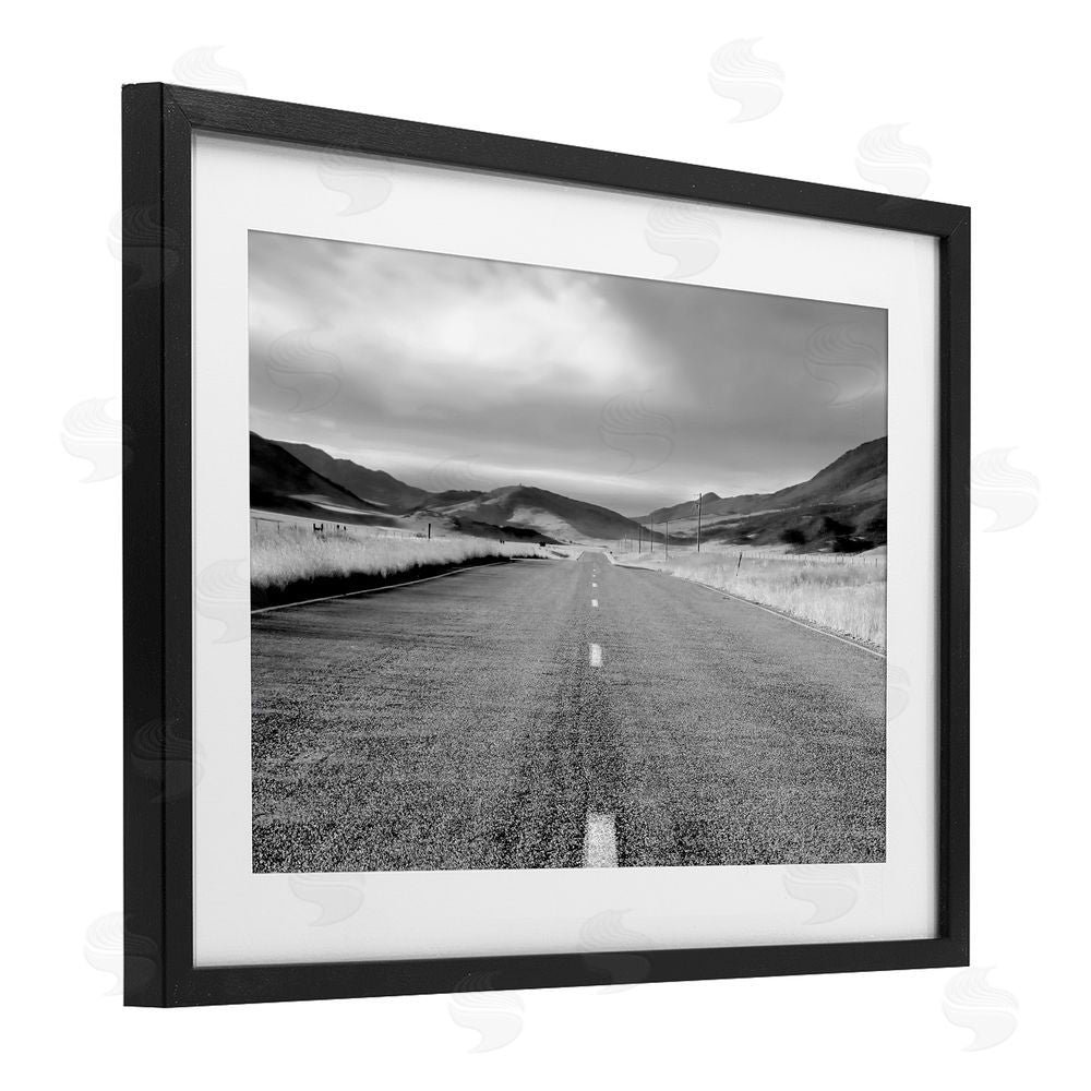 Steve Toole Open Road Through Rolling Hills Black Framed Print Under Glass Wall Art