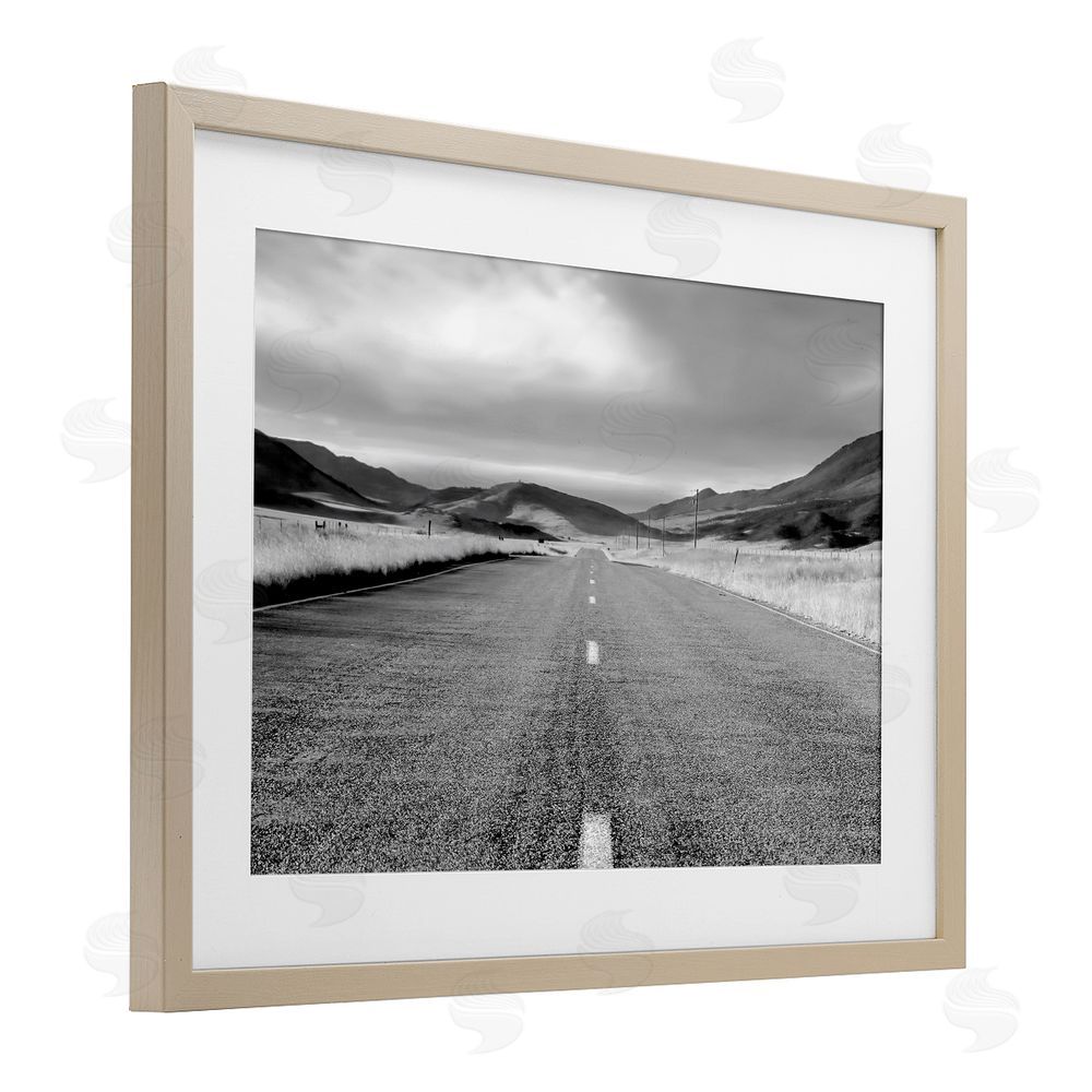 Steve Toole Open Road Through Rolling Hills Brown Framed Print Under Glass Wall Art
