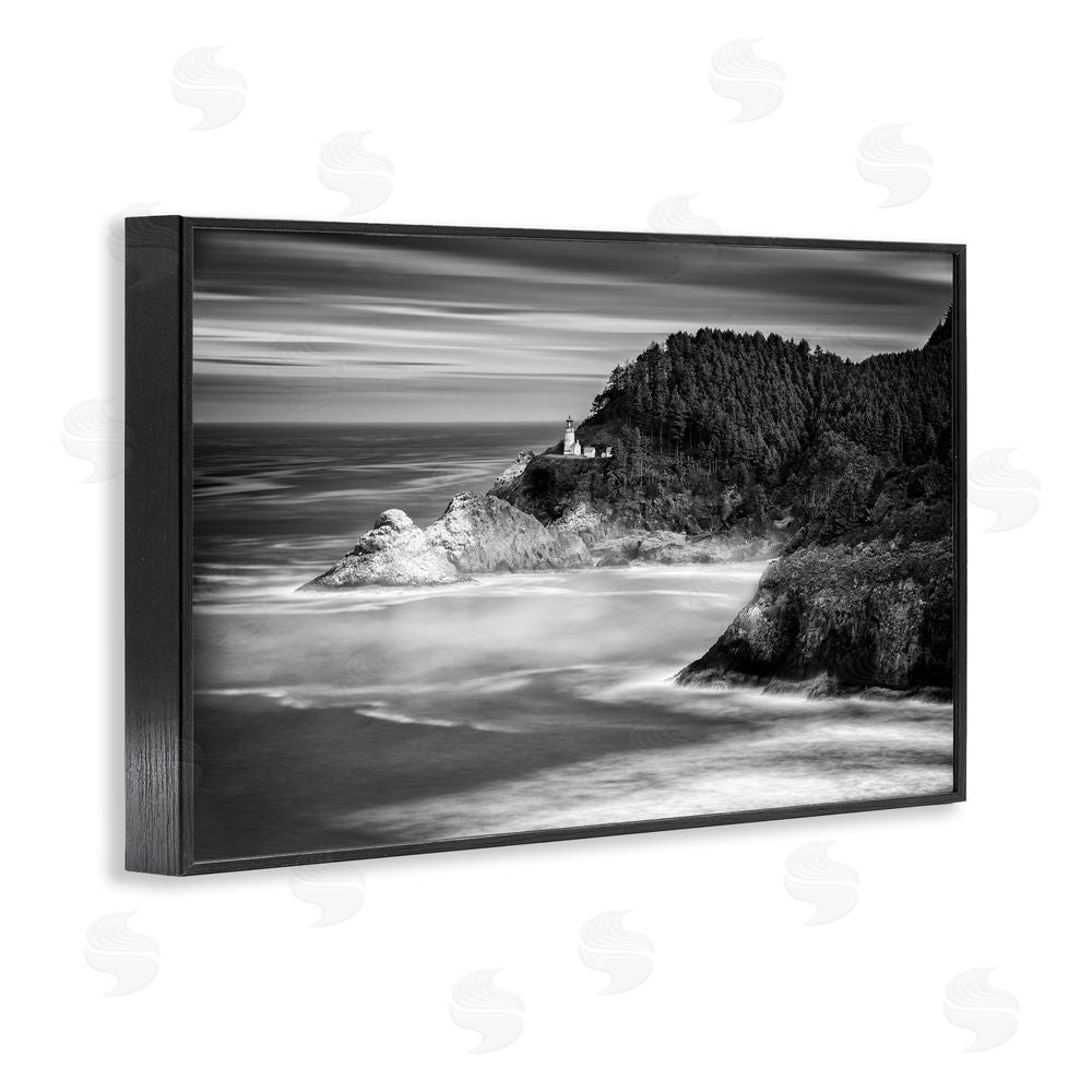 Rick Berk Perched Above The Pacific Black Framed Giclee Wall Art Print