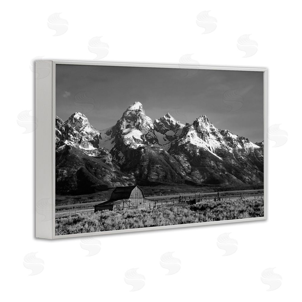 Steve Toole John Moulton Barn Landscape White Framed Giclee Wall Art Print