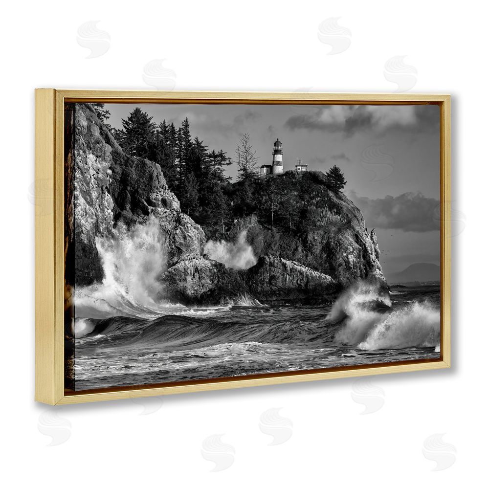 Rick Berk Rising Tide at Cape Gold Floating Frame Canvas Wall Art Print