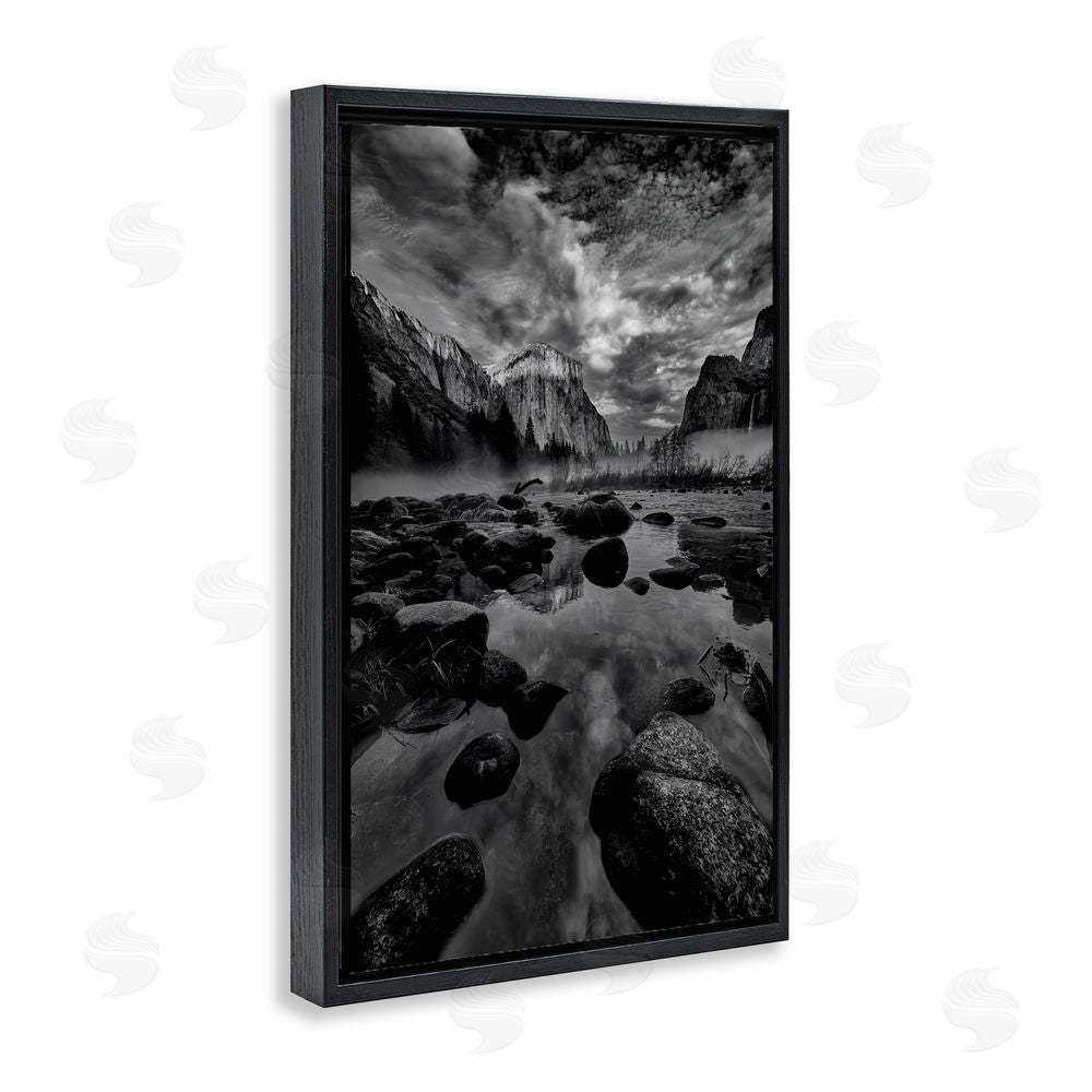 Jon Evan Morning in Yosemite Valley Black Floating Frame Canvas Wall Art Print
