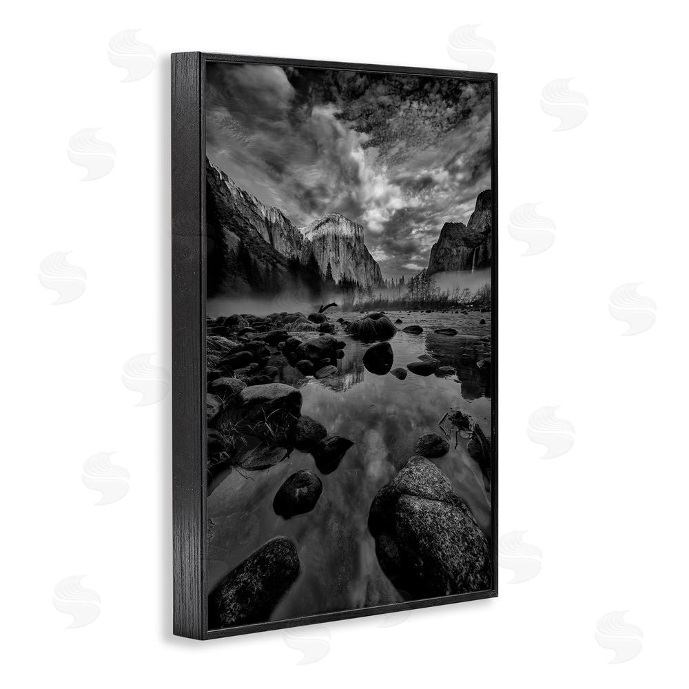 Jon Evan Morning in Yosemite Valley Black Framed Giclee Wall Art Print