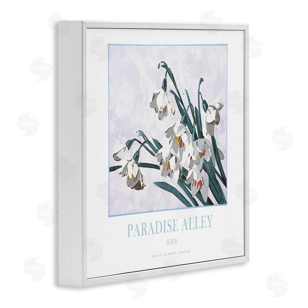 Jadei Graphics Paradise Alley White Spring Blooms White Framed Giclee Wall Art Print