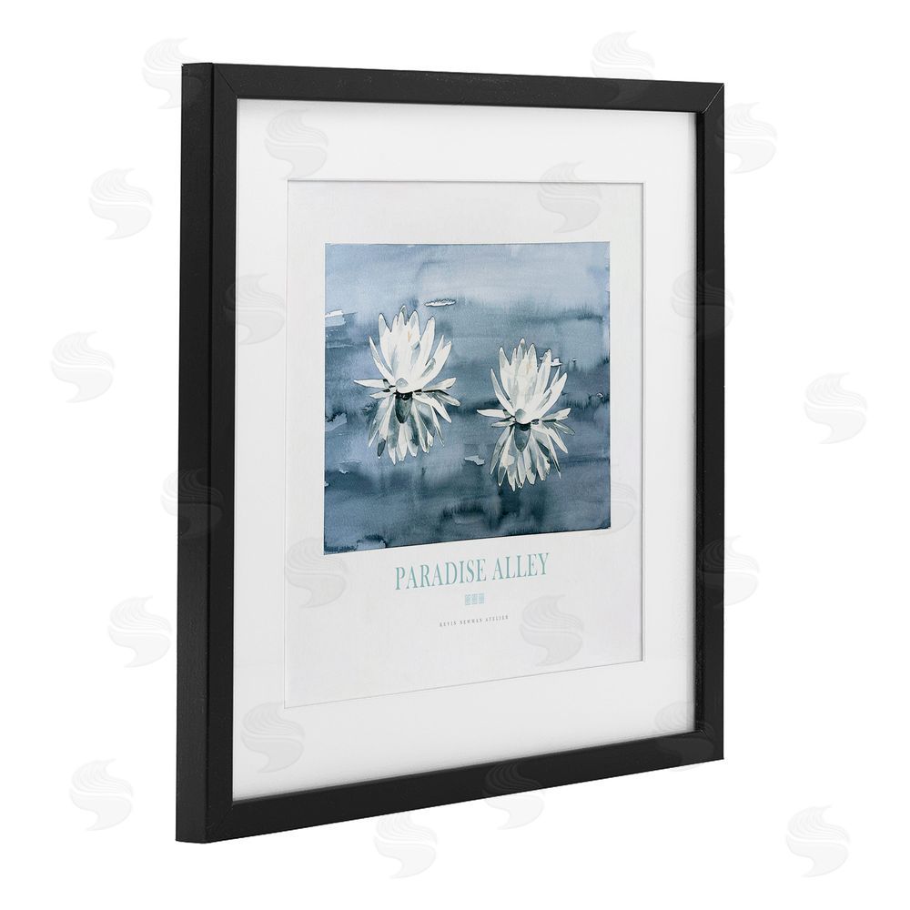 Jadei Graphics Paradise Alley Water Lilies Black Framed Print Under Glass Wall Art