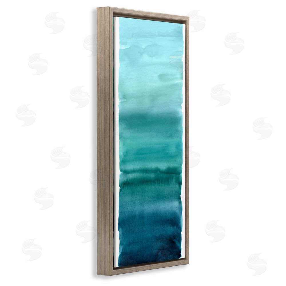 Allie Corbin Cerulean Blend Gradient Brown Floating Frame Canvas Wall Art Print