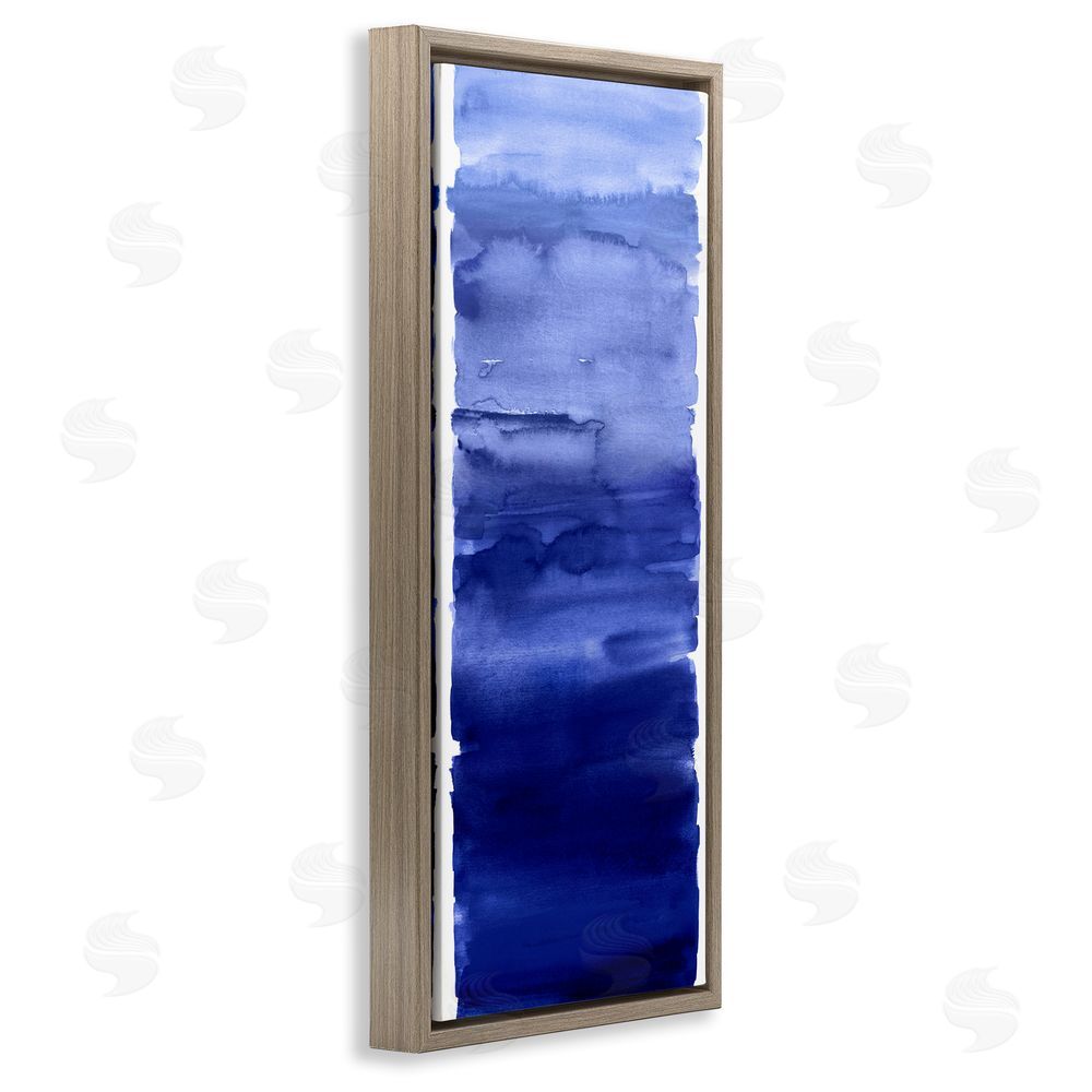 Allie Corbin Indigo Blend Gradient Brown Floating Frame Canvas Wall Art Print