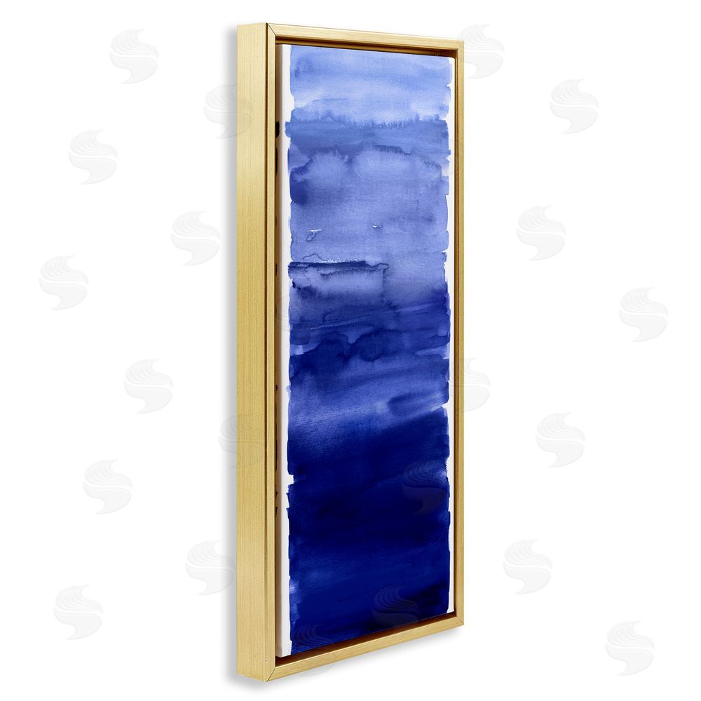 Allie Corbin Indigo Blend Gradient Gold Floating Frame Canvas Wall Art Print
