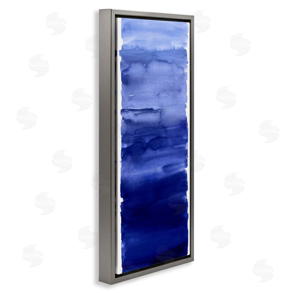 Allie Corbin Indigo Blend Gradient Gray Floating Frame Canvas Wall Art Print
