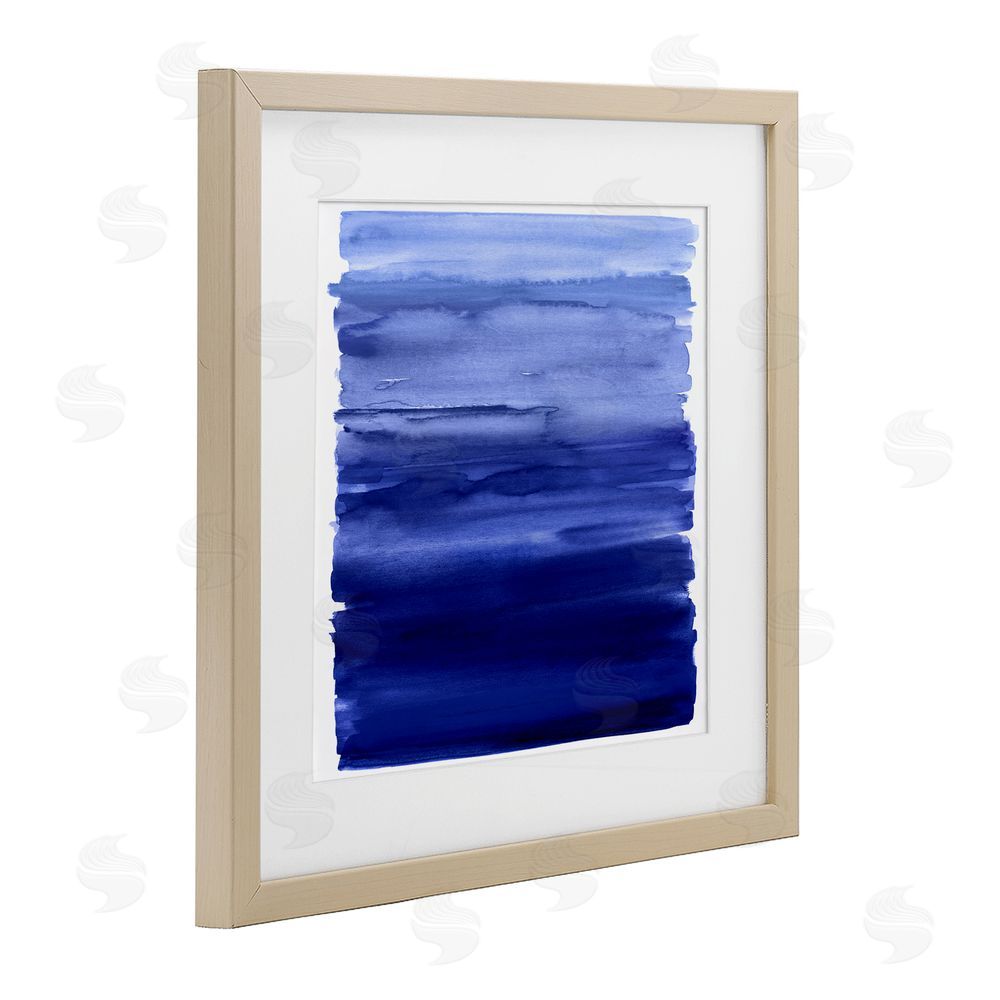 Allie Corbin Indigo Ombre Gradient Brown Framed Print Under Glass Wall Art