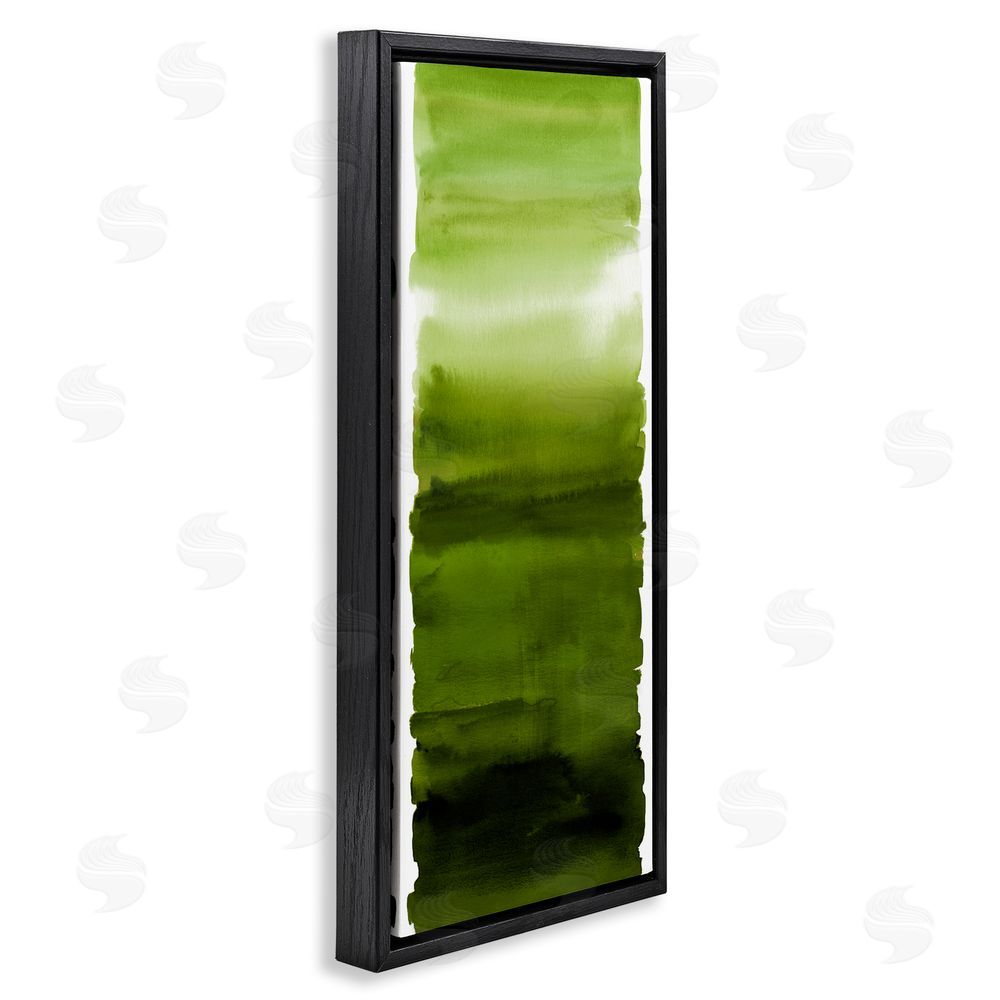 Allie Corbin Green Blend Gradient Black Floating Frame Canvas Wall Art Print