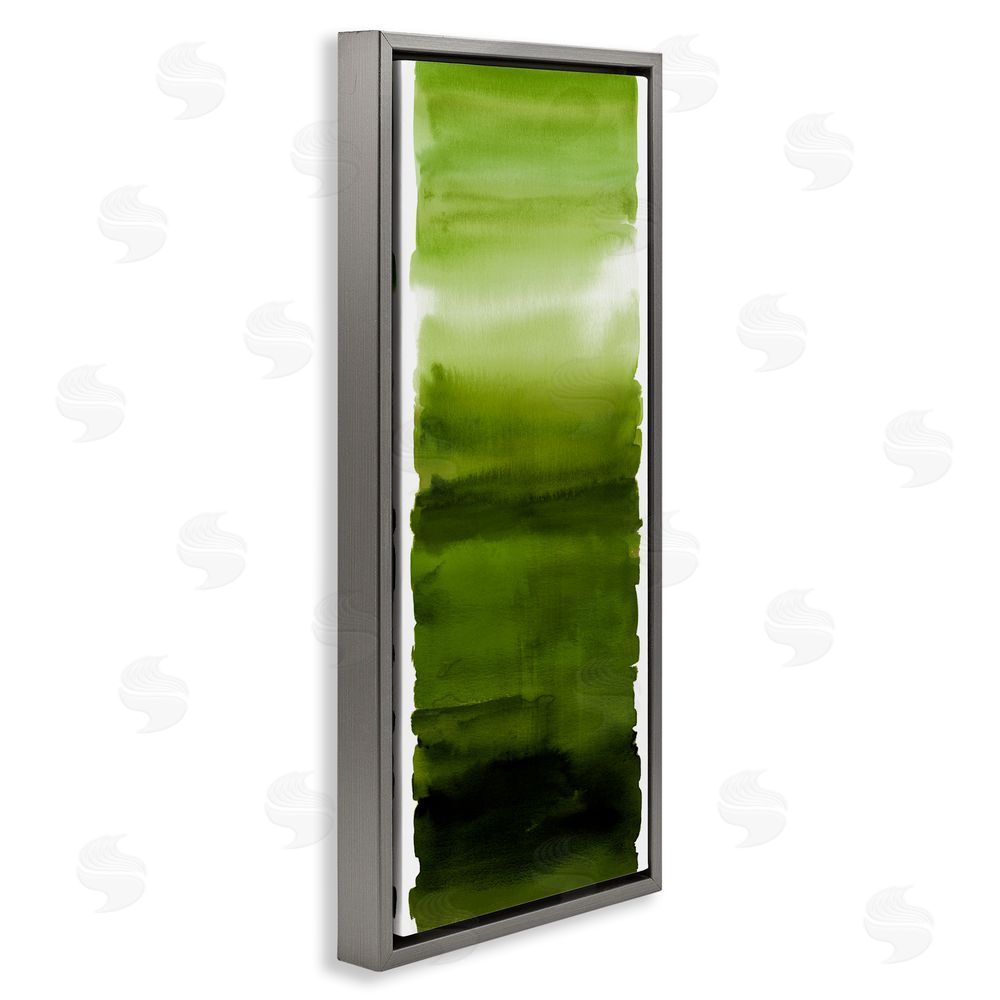 Allie Corbin Green Blend Gradient Gray Floating Frame Canvas Wall Art Print