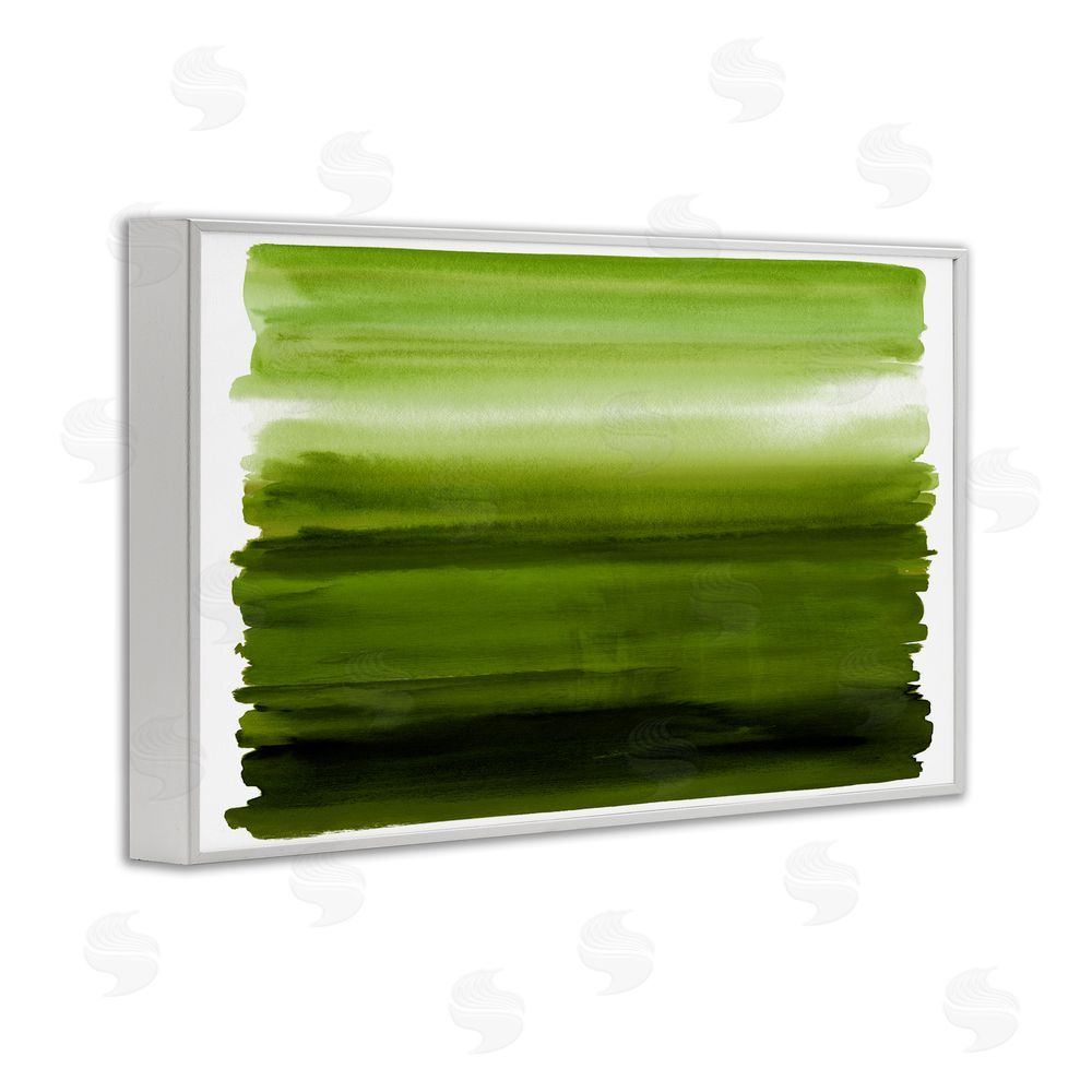 Allie Corbin Ombre Green Gradient White Framed Giclee Wall Art Print