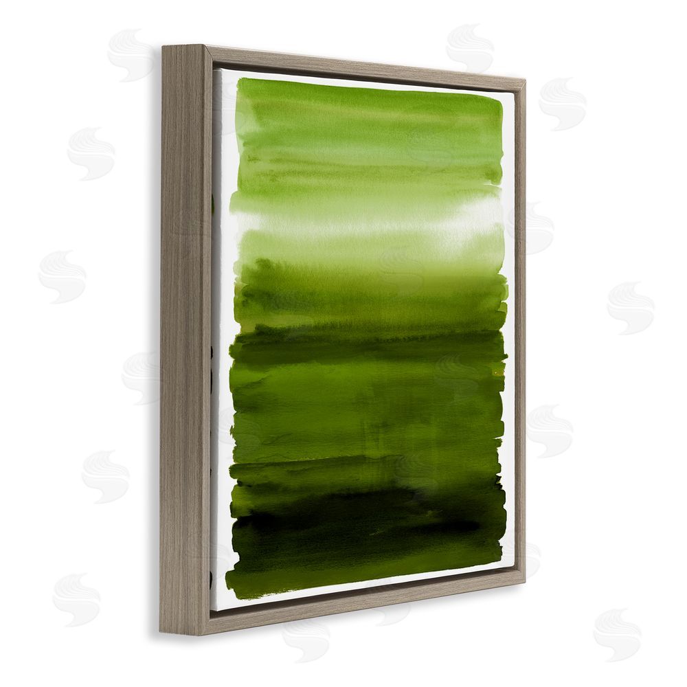 Allie Corbin Earthy Green Ombre Brown Floating Frame Canvas Wall Art Print