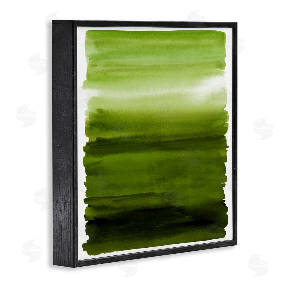 Allie Corbin Earthy Green Ombre Black Framed Giclee Wall Art Print