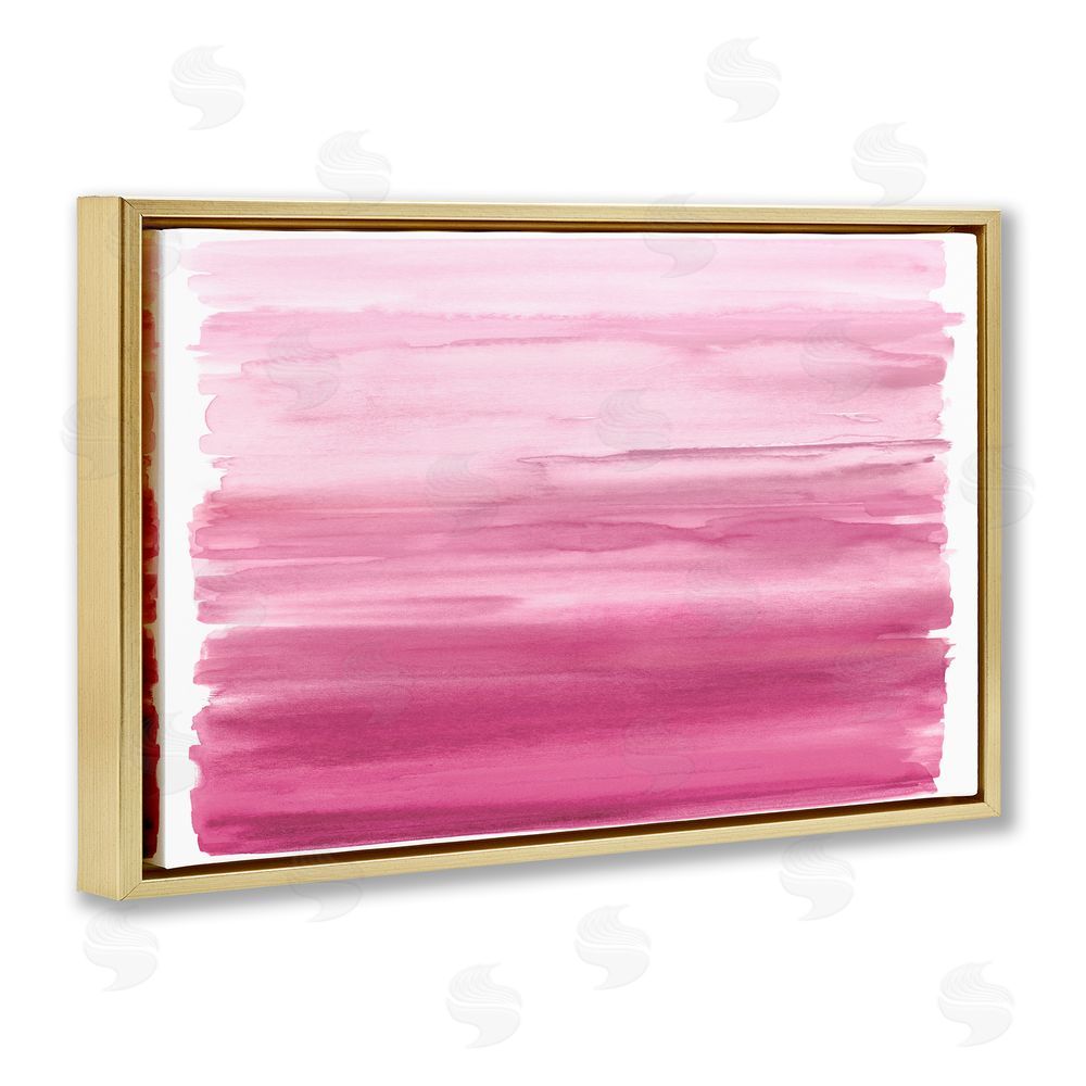 Allie Corbin Ombre Pink Blush Gold Floating Frame Canvas Wall Art Print