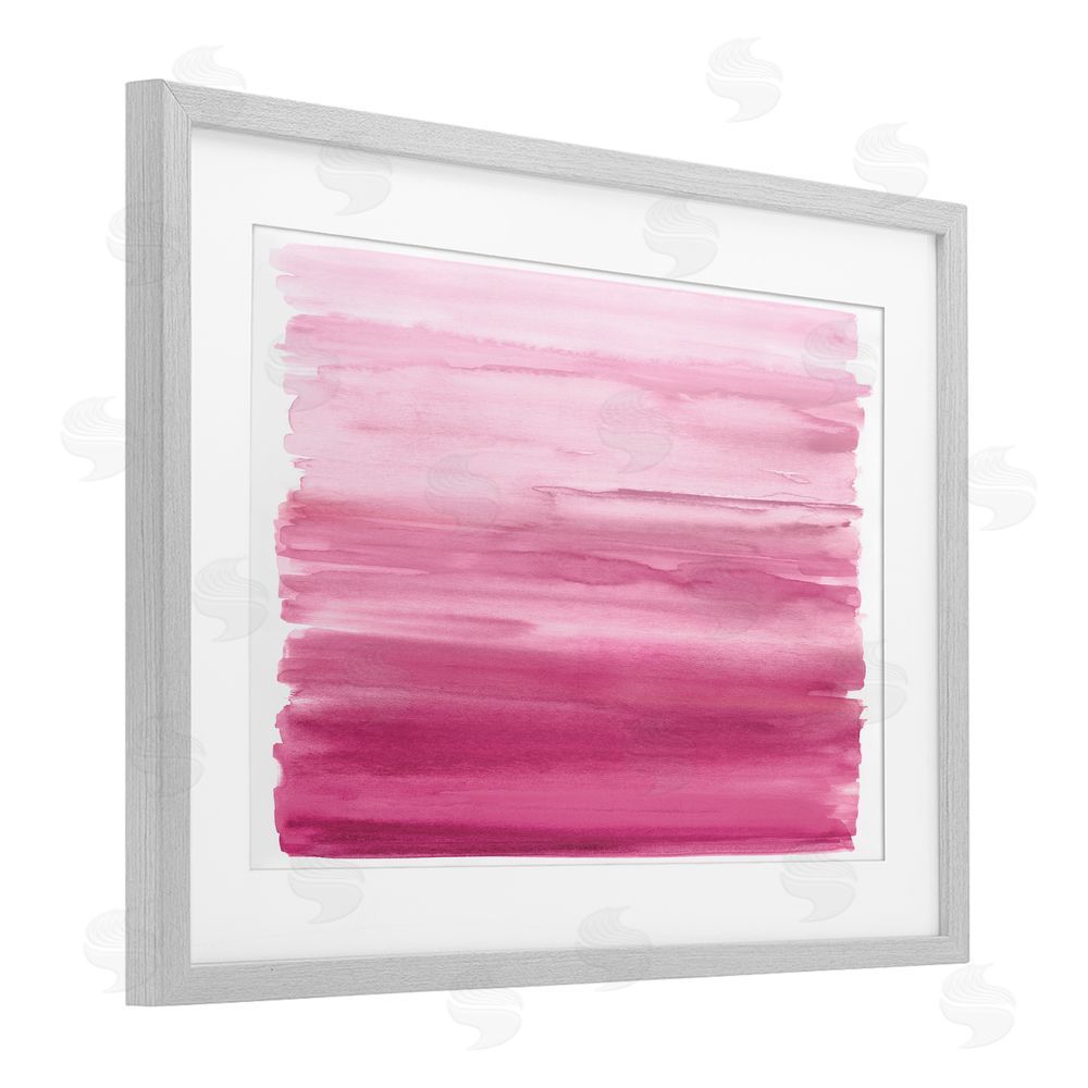 Allie Corbin Ombre Pink Blush Gray Framed Print Under Glass Wall Art
