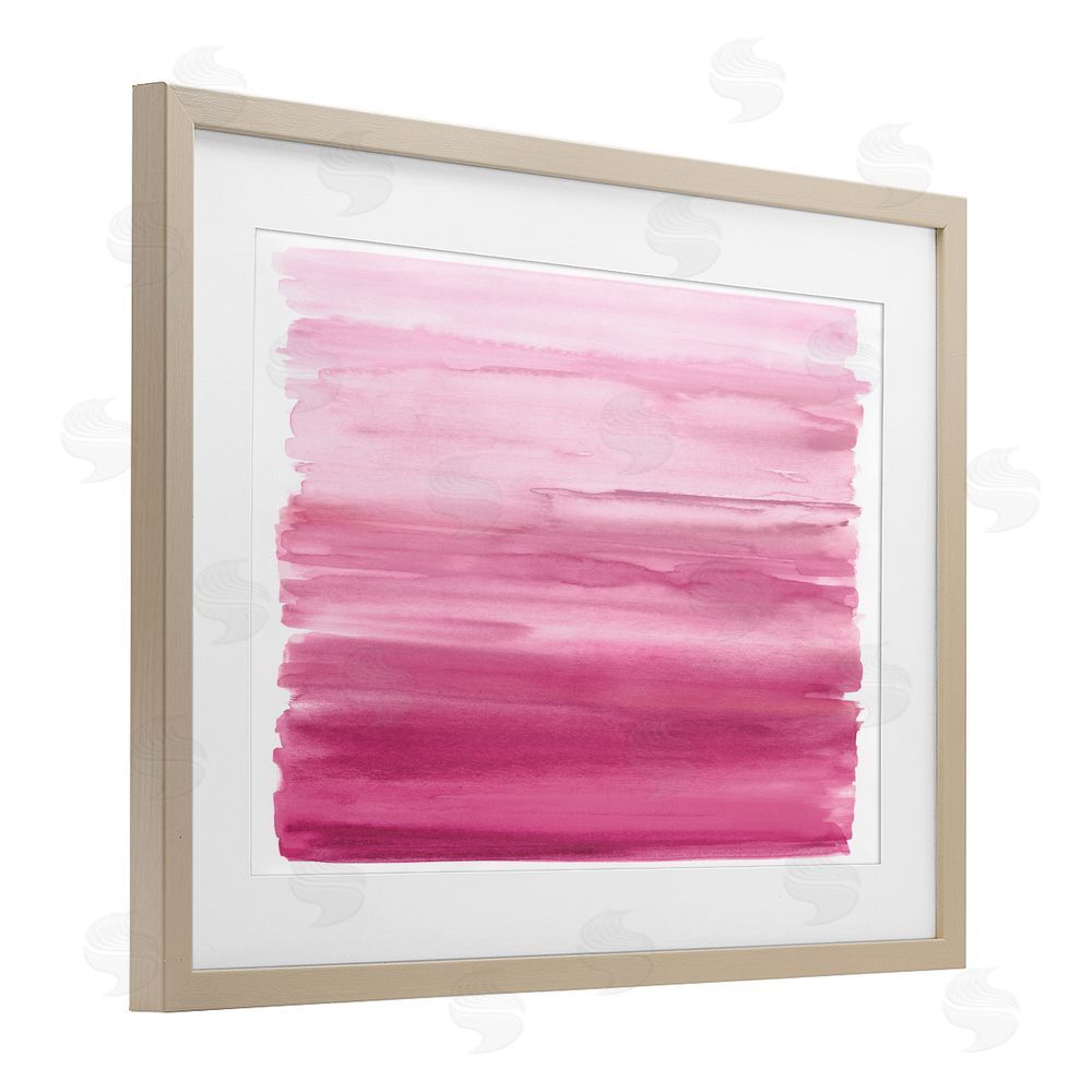 Allie Corbin Ombre Pink Blush Brown Framed Print Under Glass Wall Art